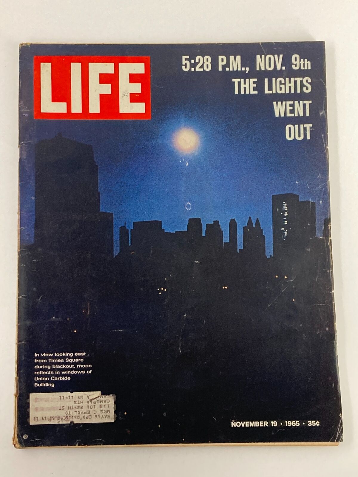 VTG Life Magazine November 19 1965 November 9th, The Lights Went Out