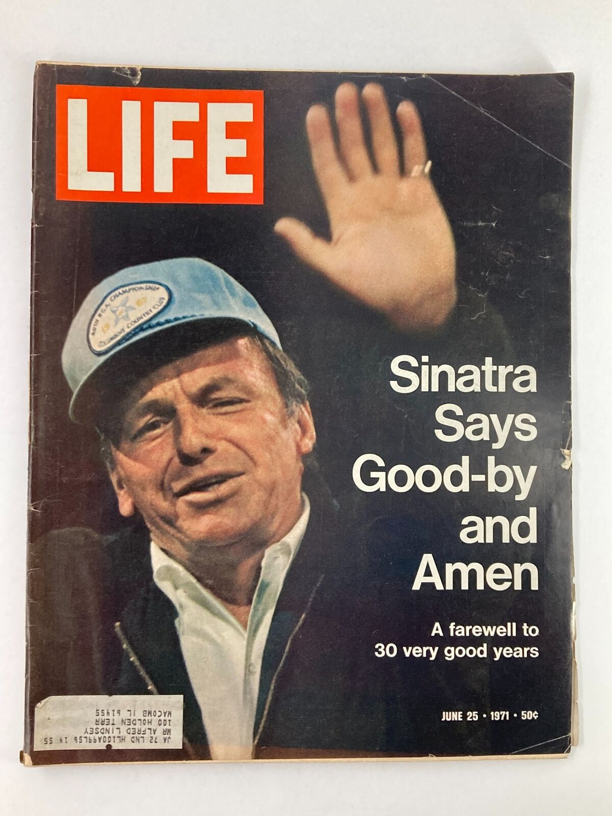 VTG Life Magazine June 25 1971 Frank Sinatra Says Good-by and Amen