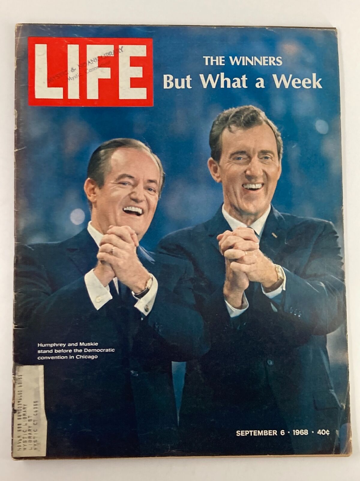 VTG Life Magazine September 6 1968 Hubert Humphrey and Edmund S. Muskie