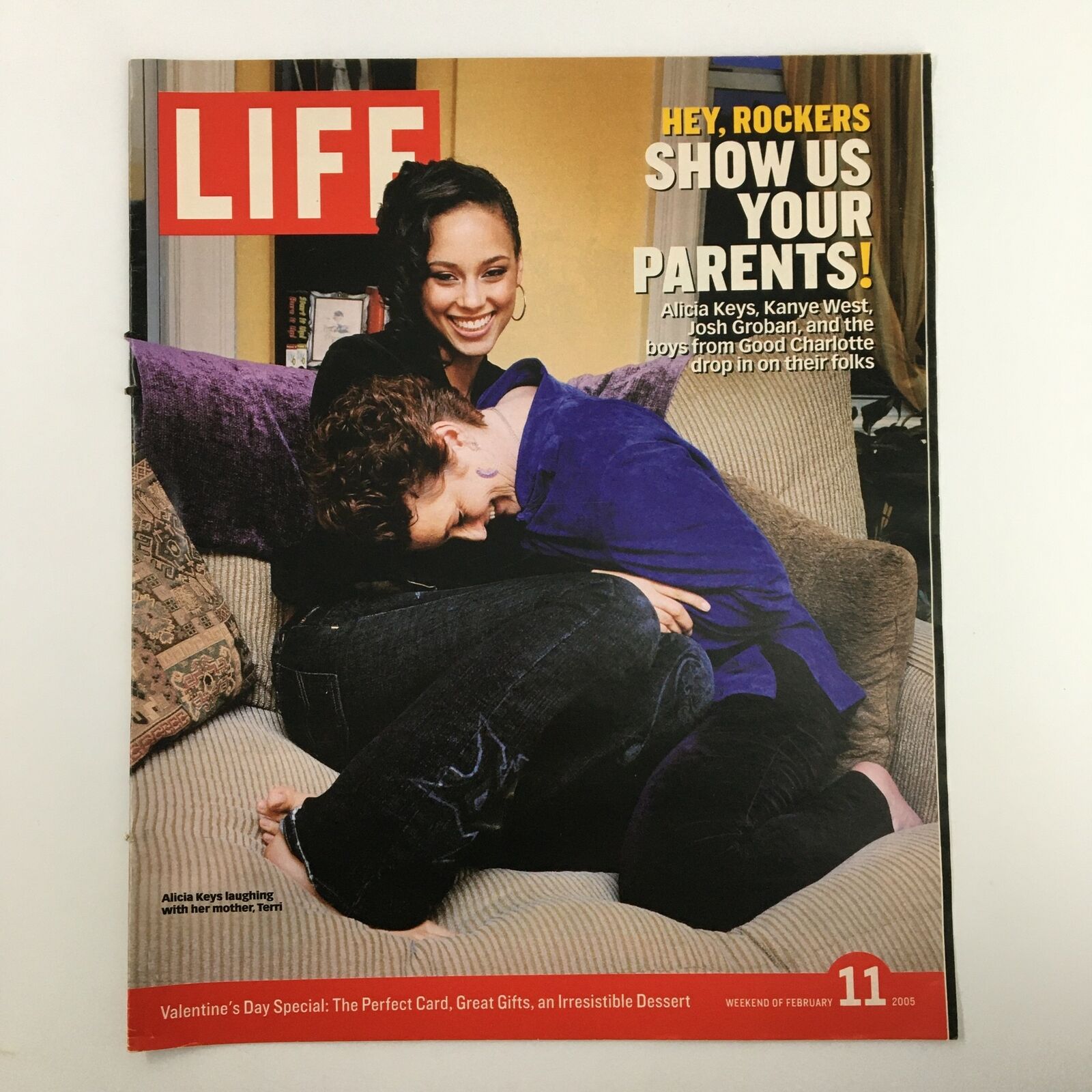 Life Magazine Newspaper Insert Alicia Keys and Mother February 11 2005 No Label