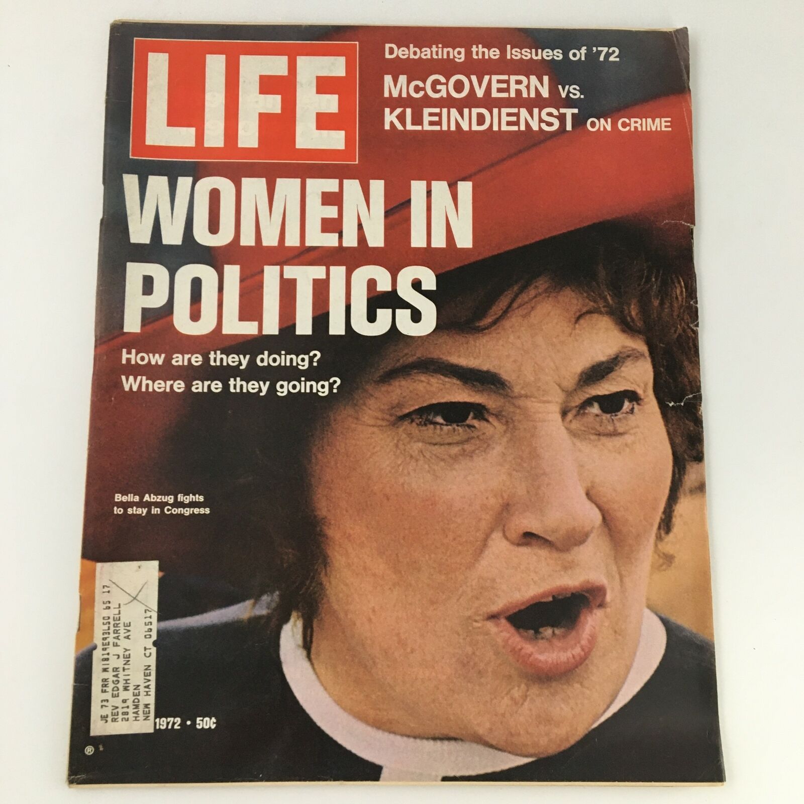 VTG Life Magazine June 9 1972 American Lawyer Bella Abzug Cover and Feature