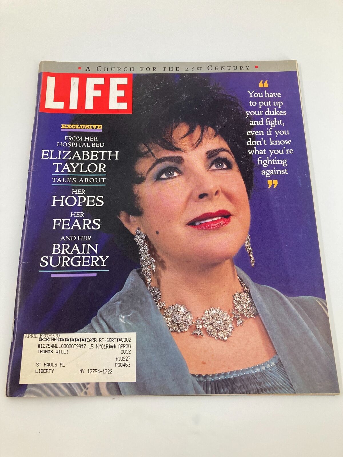 Life Magazine April 1997 Elizabeth Taylor Talk About Hopes, Fears, Brain Surgery