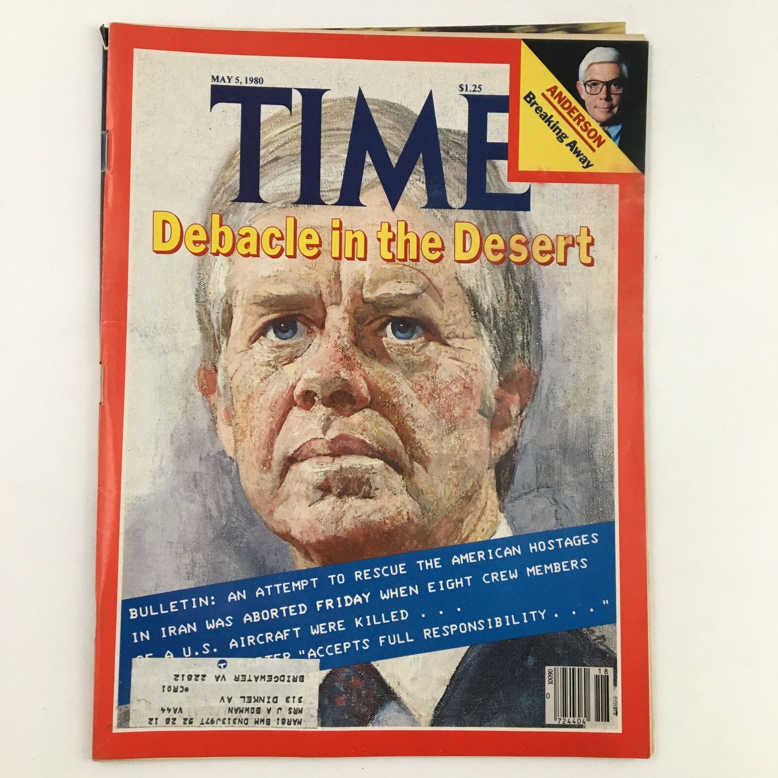 Time Magazine May 5 1980 Vol. 115 No. 18 Jimmy Carter Debacle in the Desert