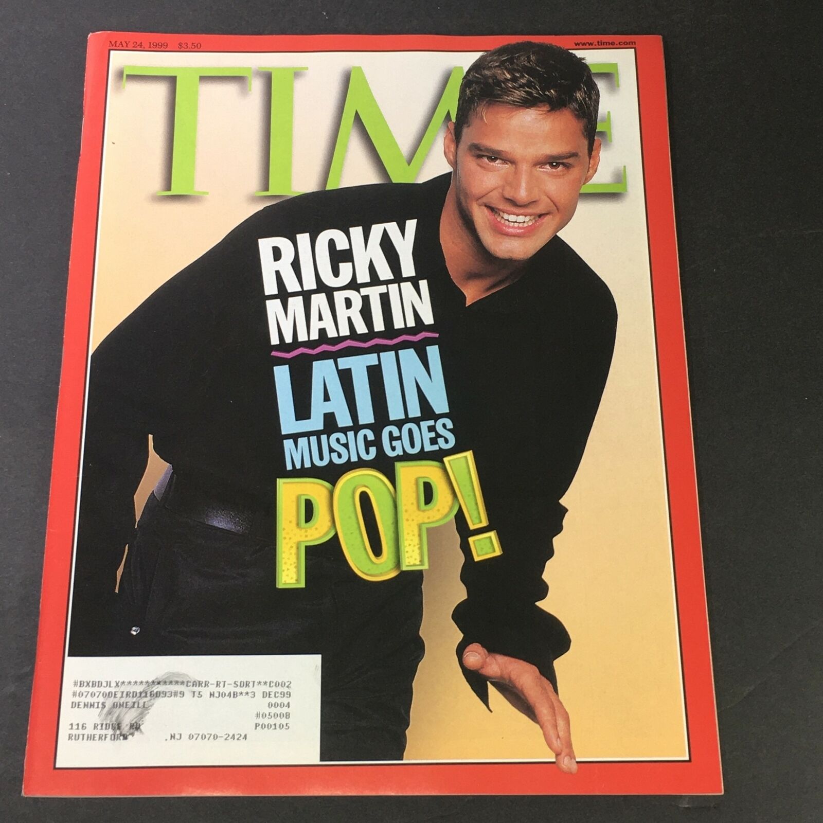 VTG Time Magazine May 24 1999 - Ricky Martin Latin Music Goes Pop Music