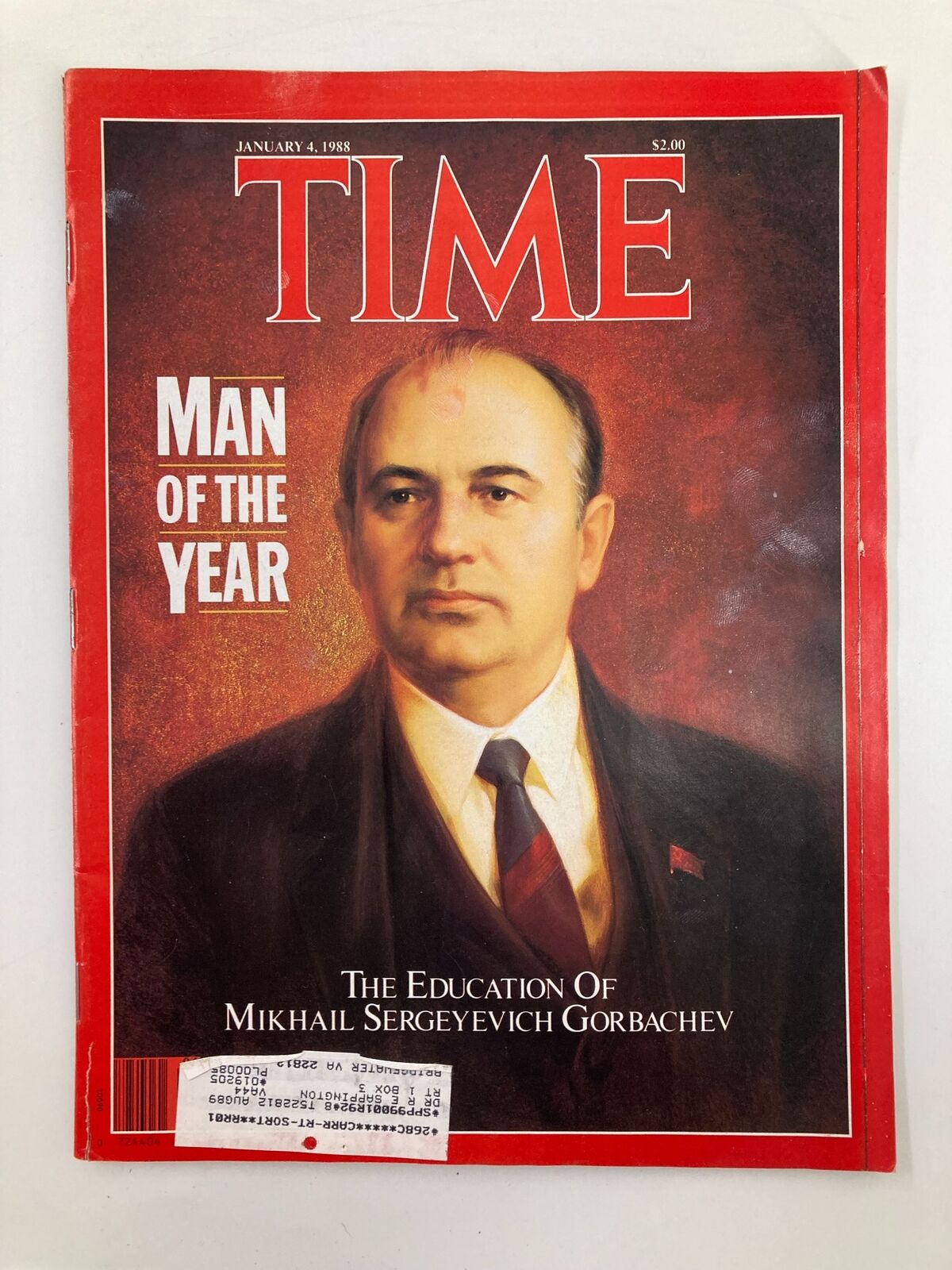 VTG Time Magazine January 4 1988 The Education of Mikhail Sergeyevich Gobrachev