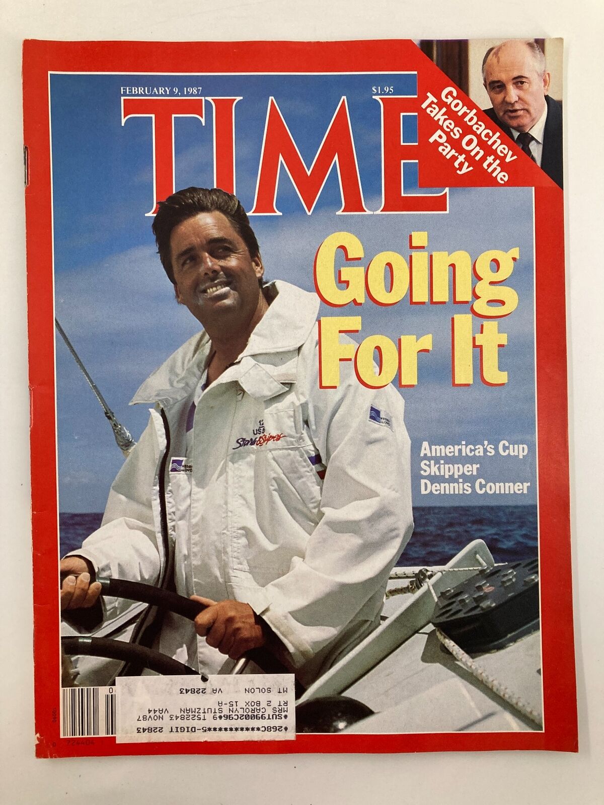 VTG Time Magazine February 9 1987 America's Cup Skipper Dennis Conner