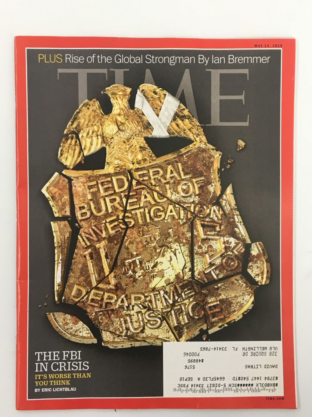 Time Magazine May 14 2018 The FBI In Crisis It's Worse Than You Think