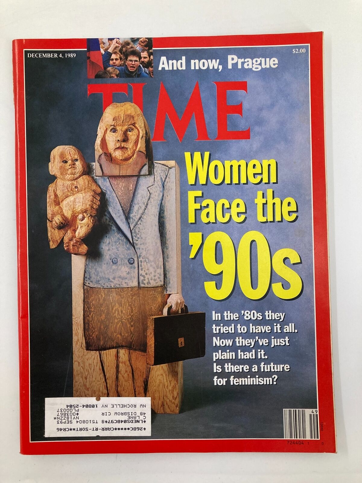 VTG Time Magazine December 4 1989 Women Face The 90's, And Now Prague VG