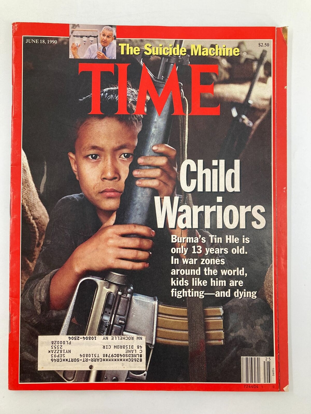 VTG Time Magazine June 18 1990 Child Warriors Burma's Tin Hle in War Zones