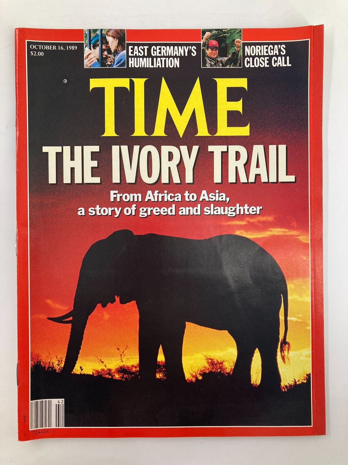 VTG Time Magazine October 16 1989 The Ivory Trail from Africa to Asia