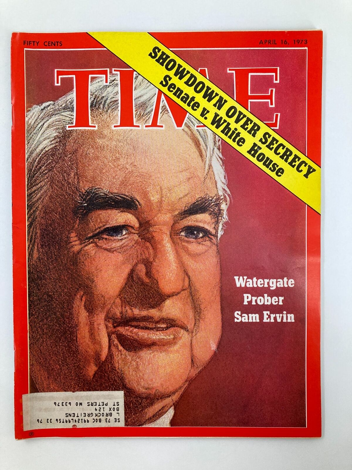 VTG Time Magazine April 16 1973 Watergate Prober Sam Erwin Senate v. White House