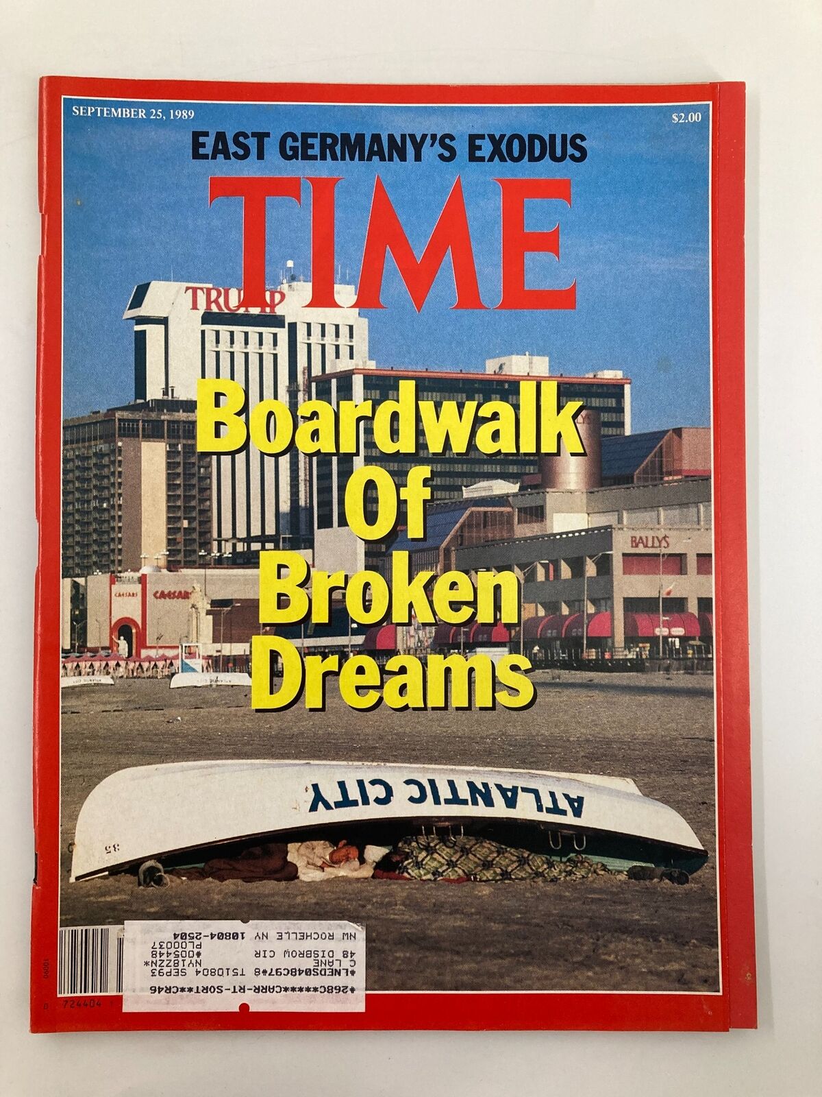 VTG Time Magazine September 25 1989 Boardwalk of Broken Dreams Atlantic City