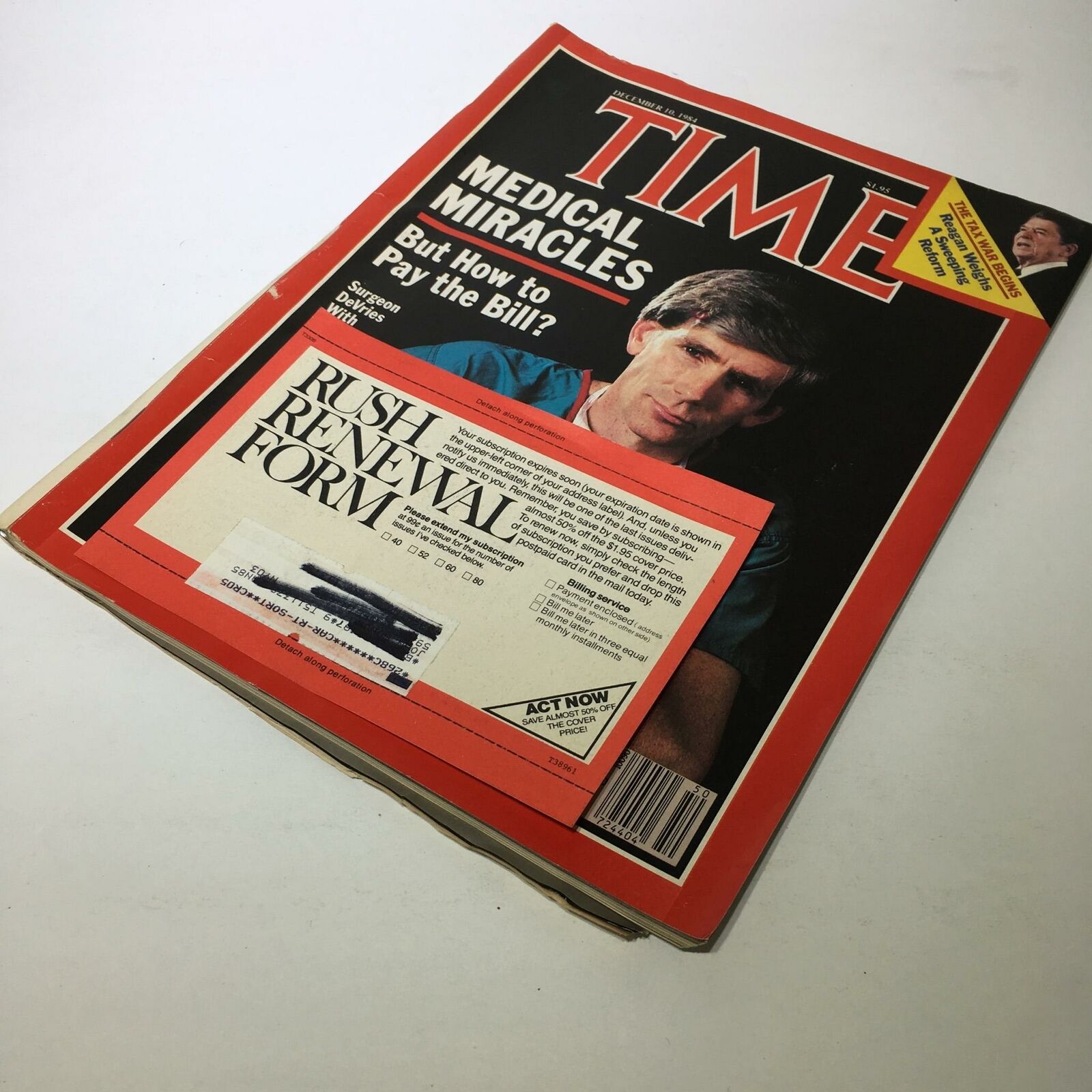 Time Magazine:12/10/84 Medical Miracles DeVries w/ Artificial Heart