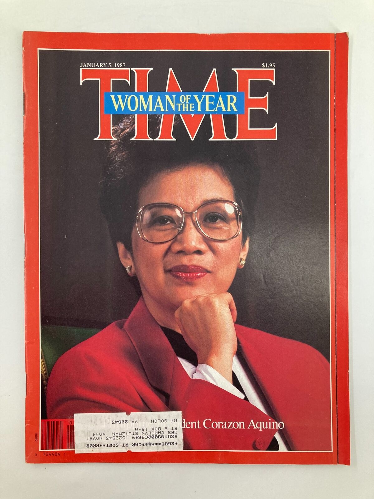 VTG Time Magazine January 5 1987 Philippine Pres. Corazon Aquino