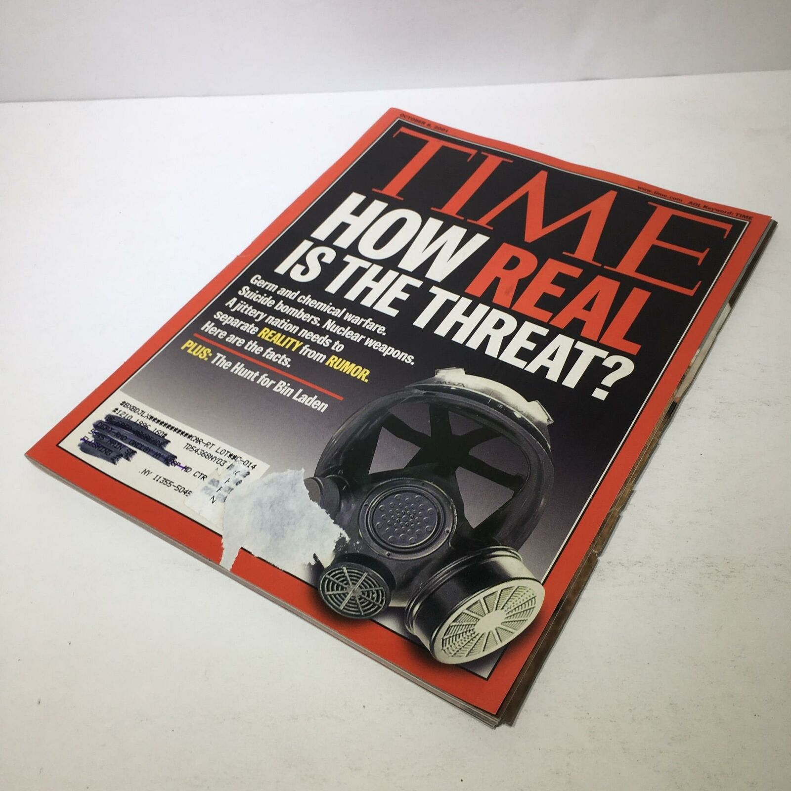 Time Magazine Oct 8 2001 How Real Is The Threat? Germ & Chemical Warfare