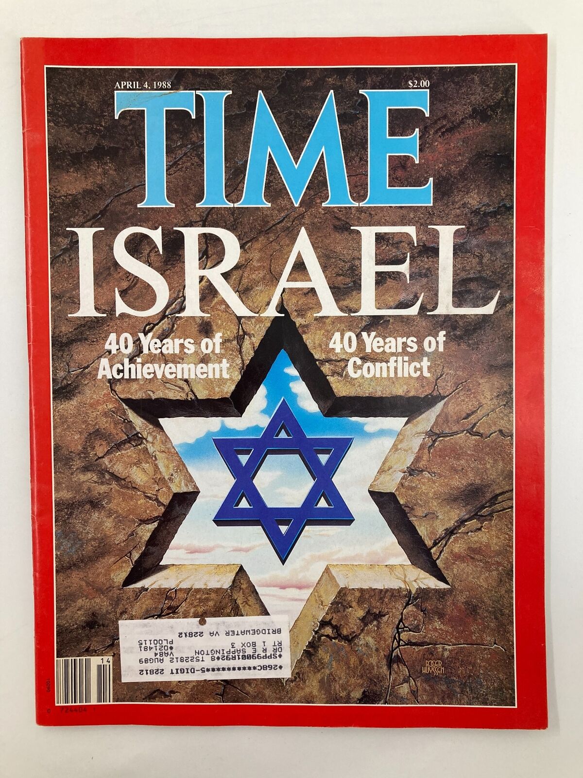 VTG Time Magazine April 4 1988 Israel in 40 Years of Achievement and Conflict