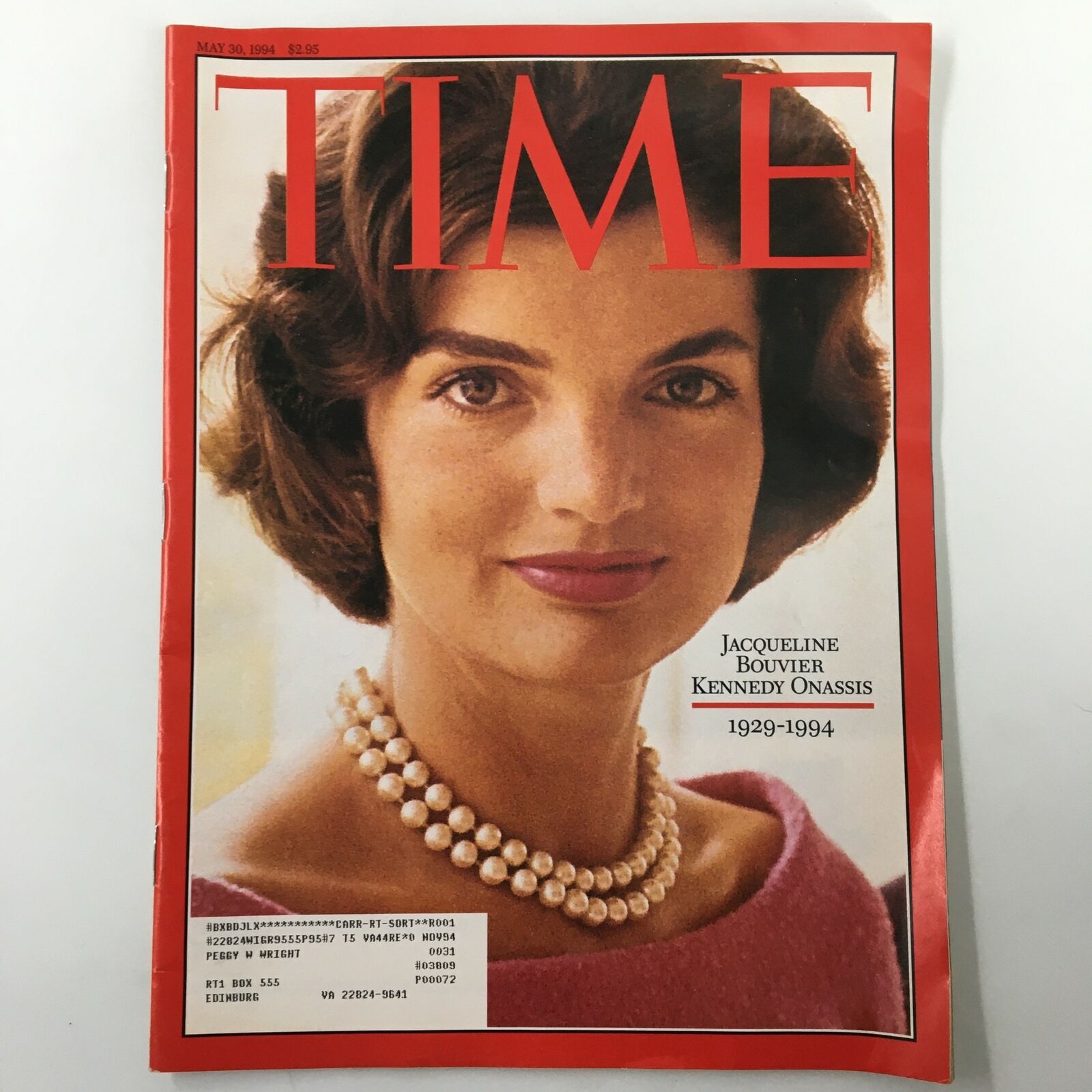 Time Magazine May 30 1994 Jacqueline Bouvier Kennedy-Onassis 1929 - 1994