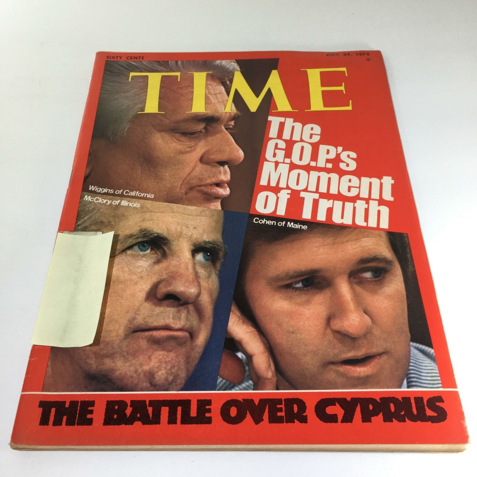 Time Magazine: July 29 74 - The G.O.P.'s Moment Of Truth: The Battle Over Cyprus