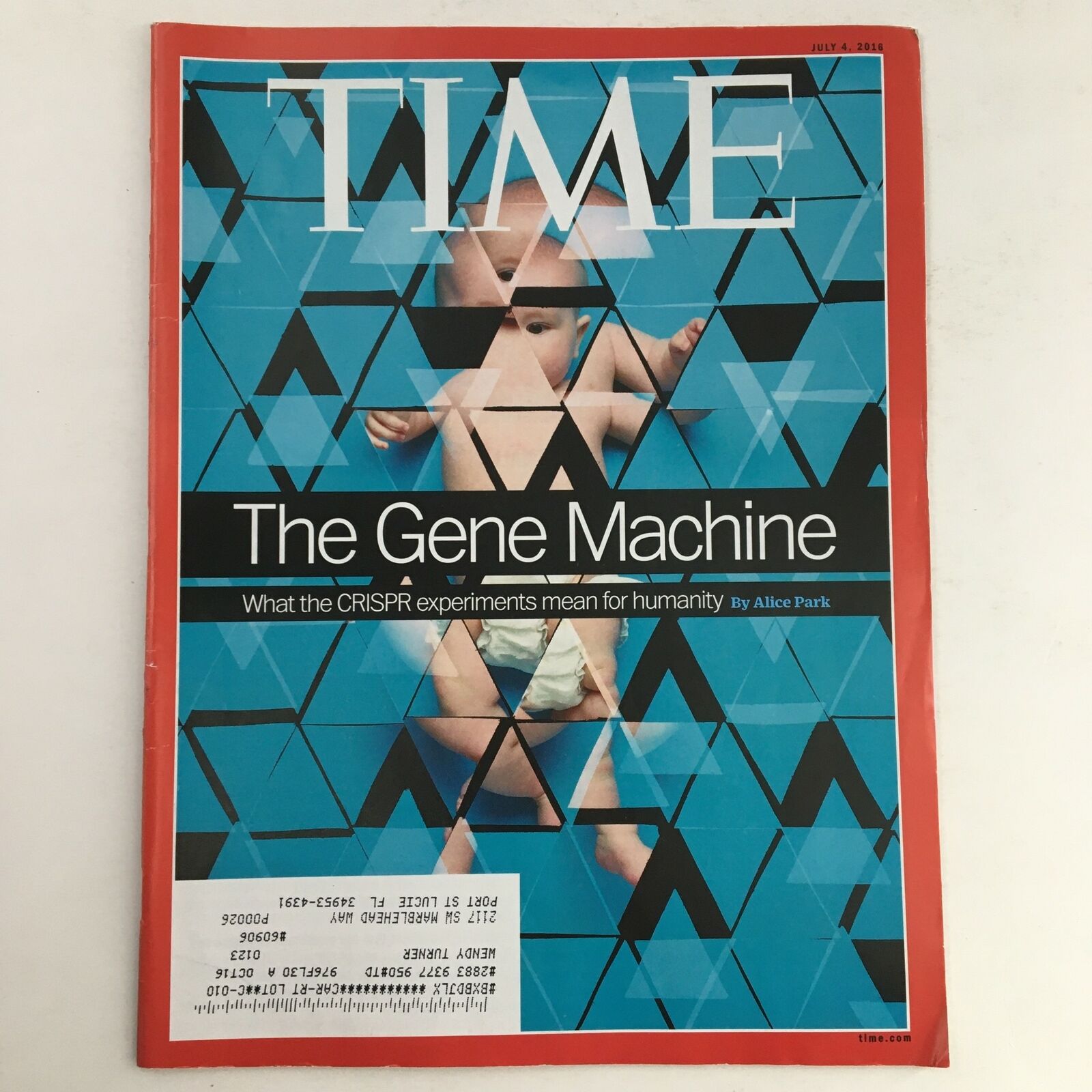 Time Magazine July 4 2016 The Gene Machine CRISPR Experiments by Alice Park