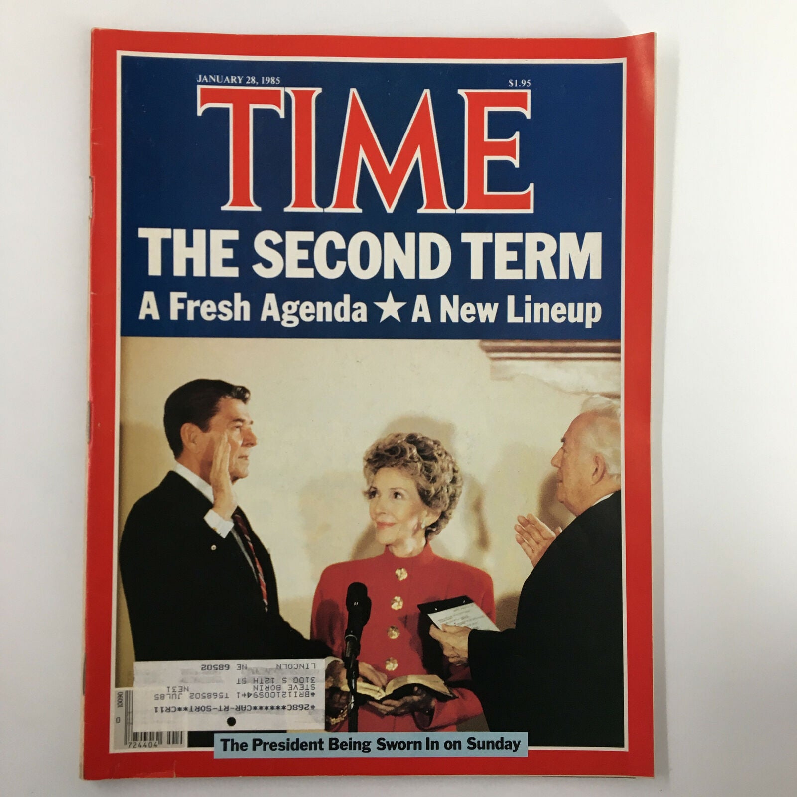 VTG Time Magazine January 28 1985 Ronald Reagan Being Sworn In on Sunday