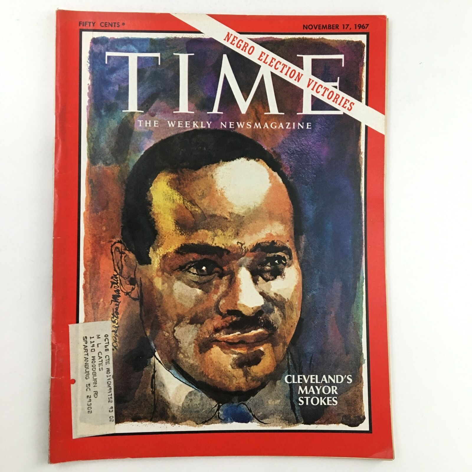 Time Magazine November 17 1967 Vol. 90 No. 20 Cleveland's Mayor Carl Stokes