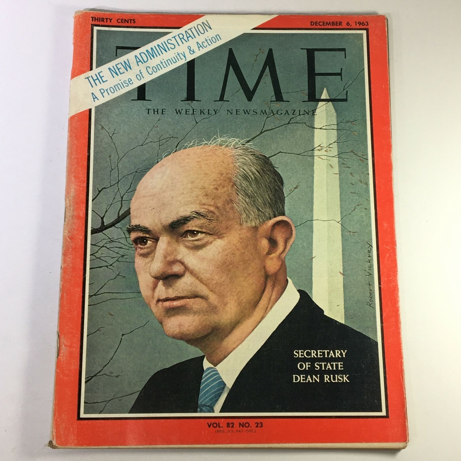 VTG Time Magazine December 6 1963 - SOS Dean Rusk / The New Administration