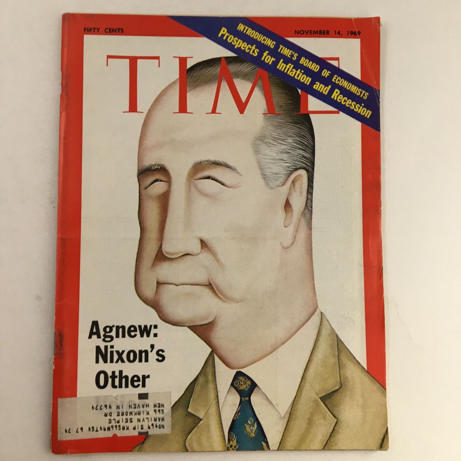 Time Magazine November 14 1969 Spiro Agnew & Prospects for Inflation & Recession