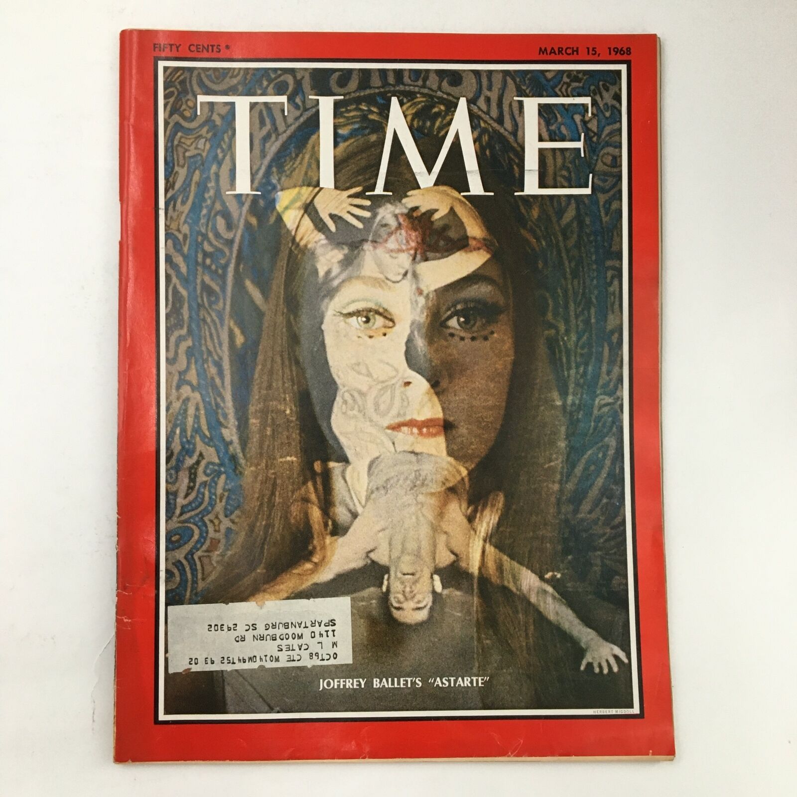 Time Magazine March 15 1968 Vol. 91 No. 11 Joffrey Ballet's 'Astarte'