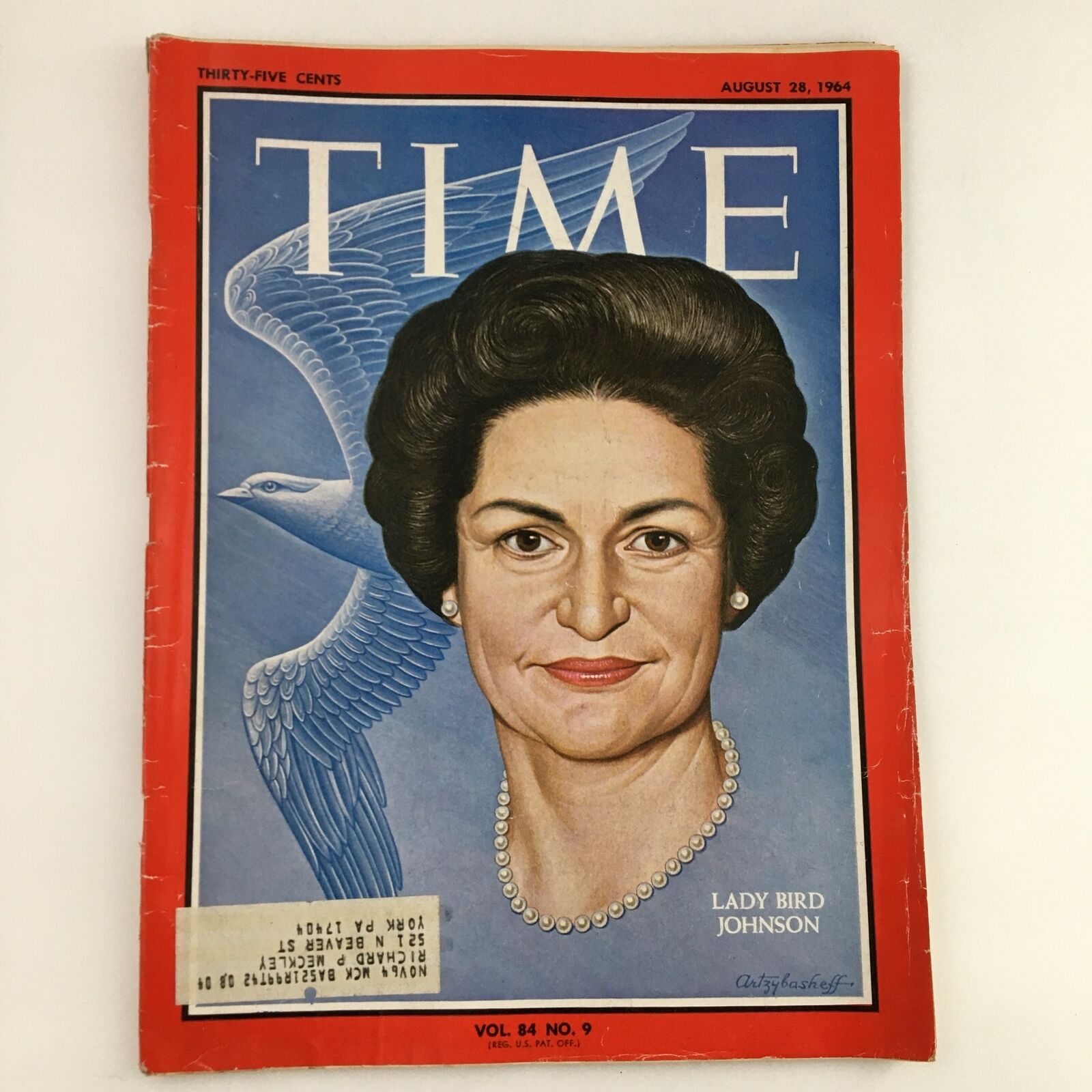 Time Magazine August 28 1964 Vol. 84 No. 9 First Lady Lady Bird Johnson