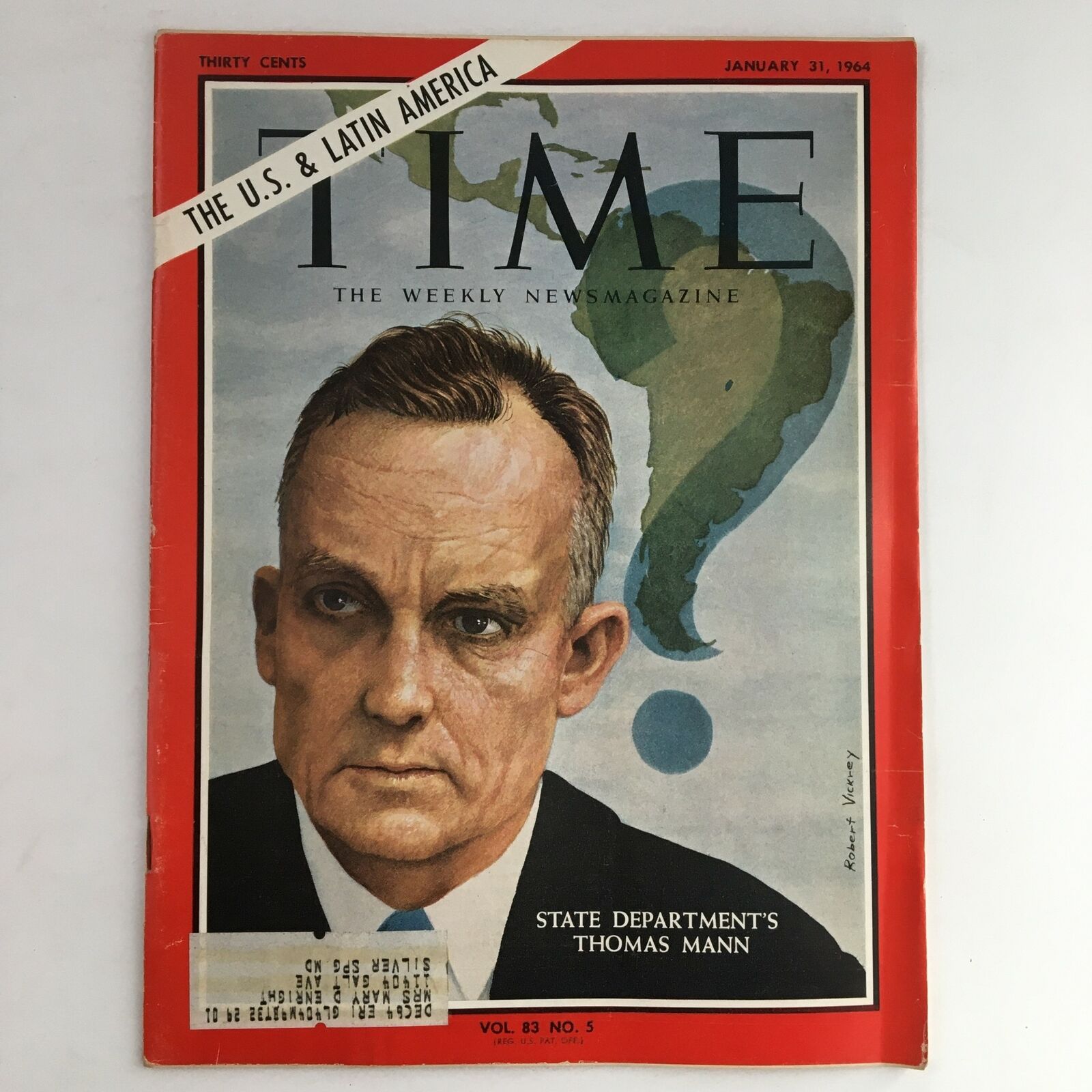 Time Magazine January 31 1964 Vol 83 #5 State Department's Thomas Mann