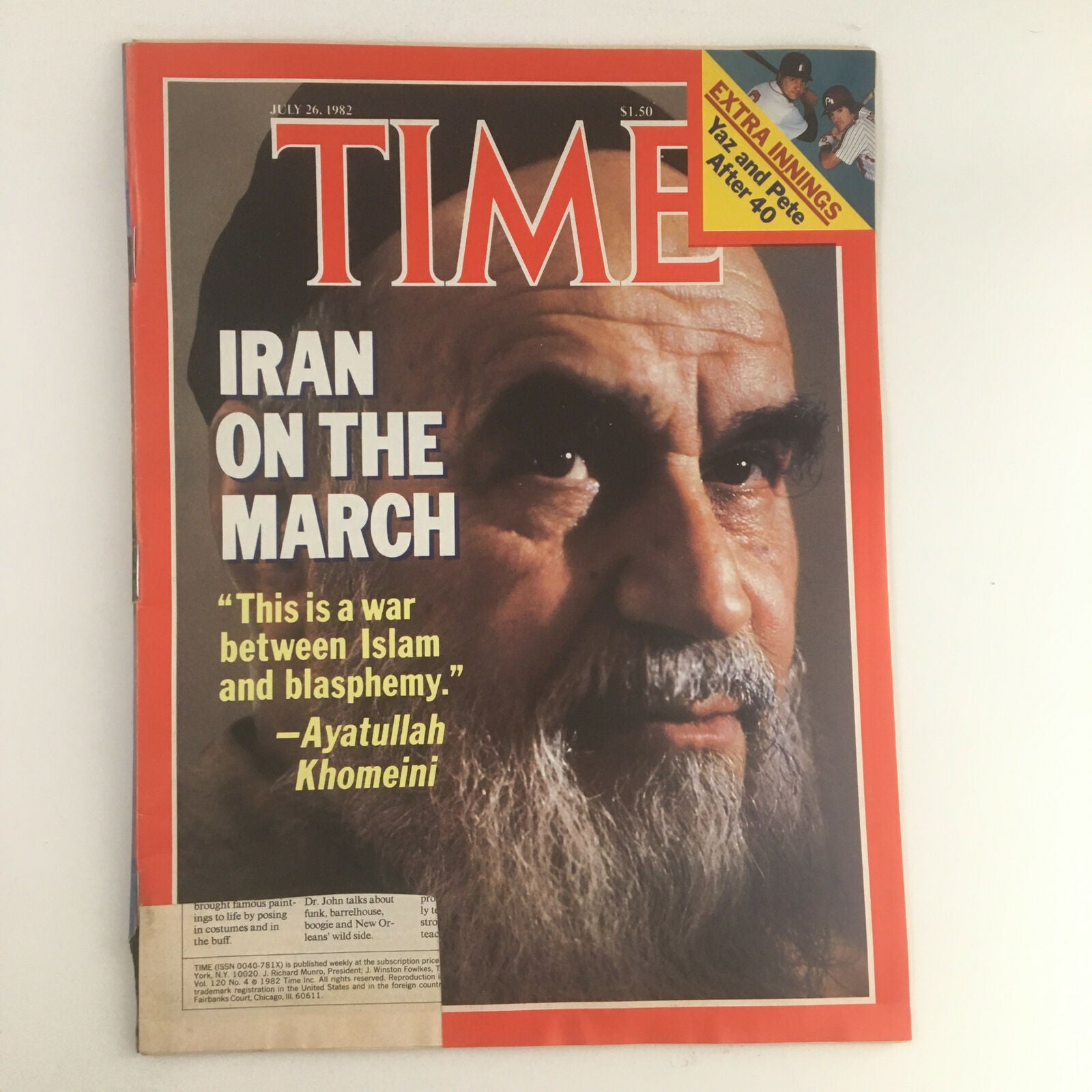 Time Magazine July 26 1982 Vol. 120 No. 4 Ayatullah Khomeini Iran On The March