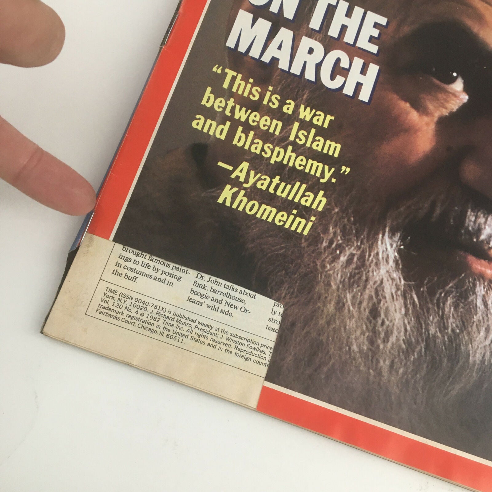 Time Magazine July 26 1982 Vol. 120 No. 4 Ayatullah Khomeini Iran On The March