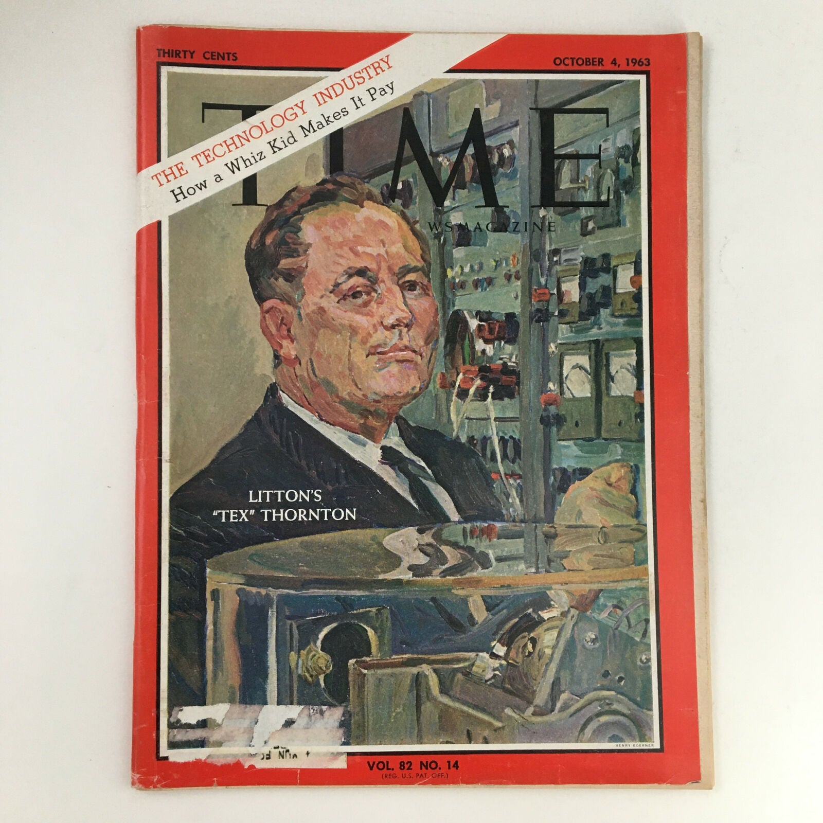 Time Magazine October 4 1963 Vol. 82 No. 14 Litton's 'Tex' Thornton