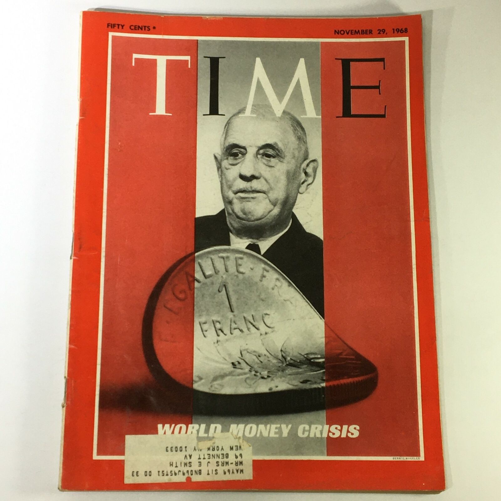 VTG Time Magazine November 29 1968 - World Money Crisis in France