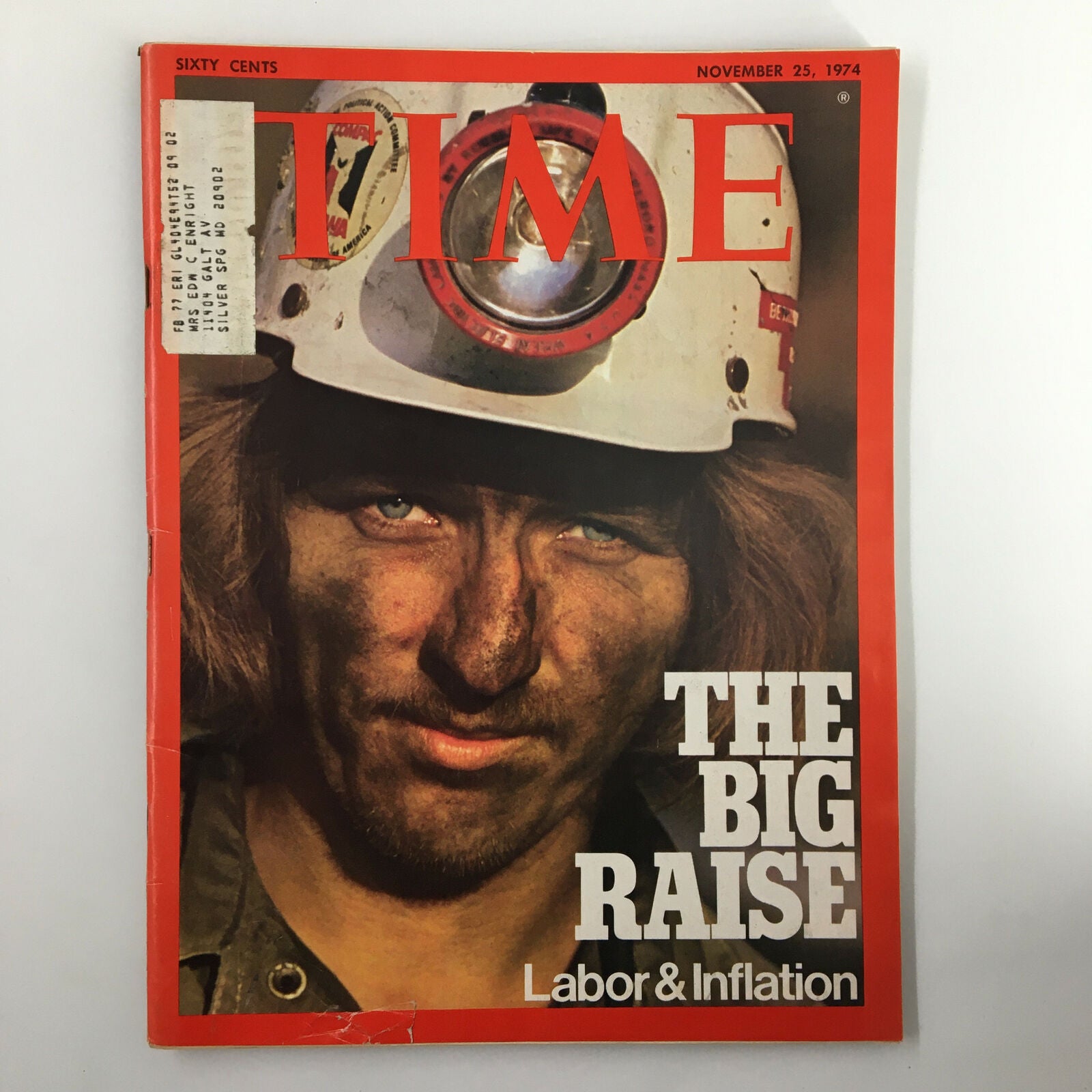 VTG Time Magazine November 25 1974 The Big Raise Labor and Inflation