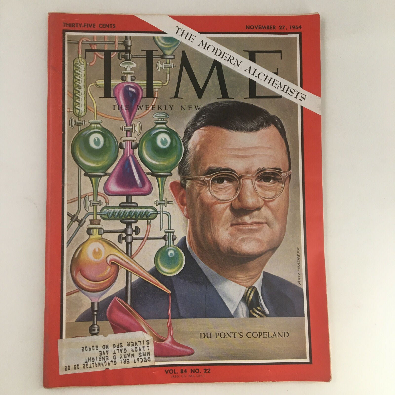 Time Magazine November 27 1964 Vol. 84 No. 22 Alchemist Du Pont's Copeland