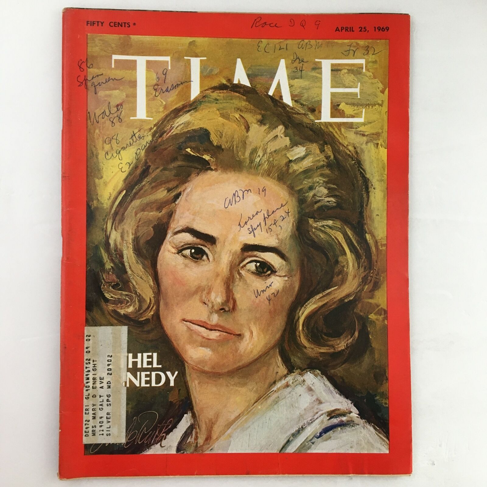 Time Magazine April 25 1969 Vol. 93 No. 17 Ethel Kennedy Portrait