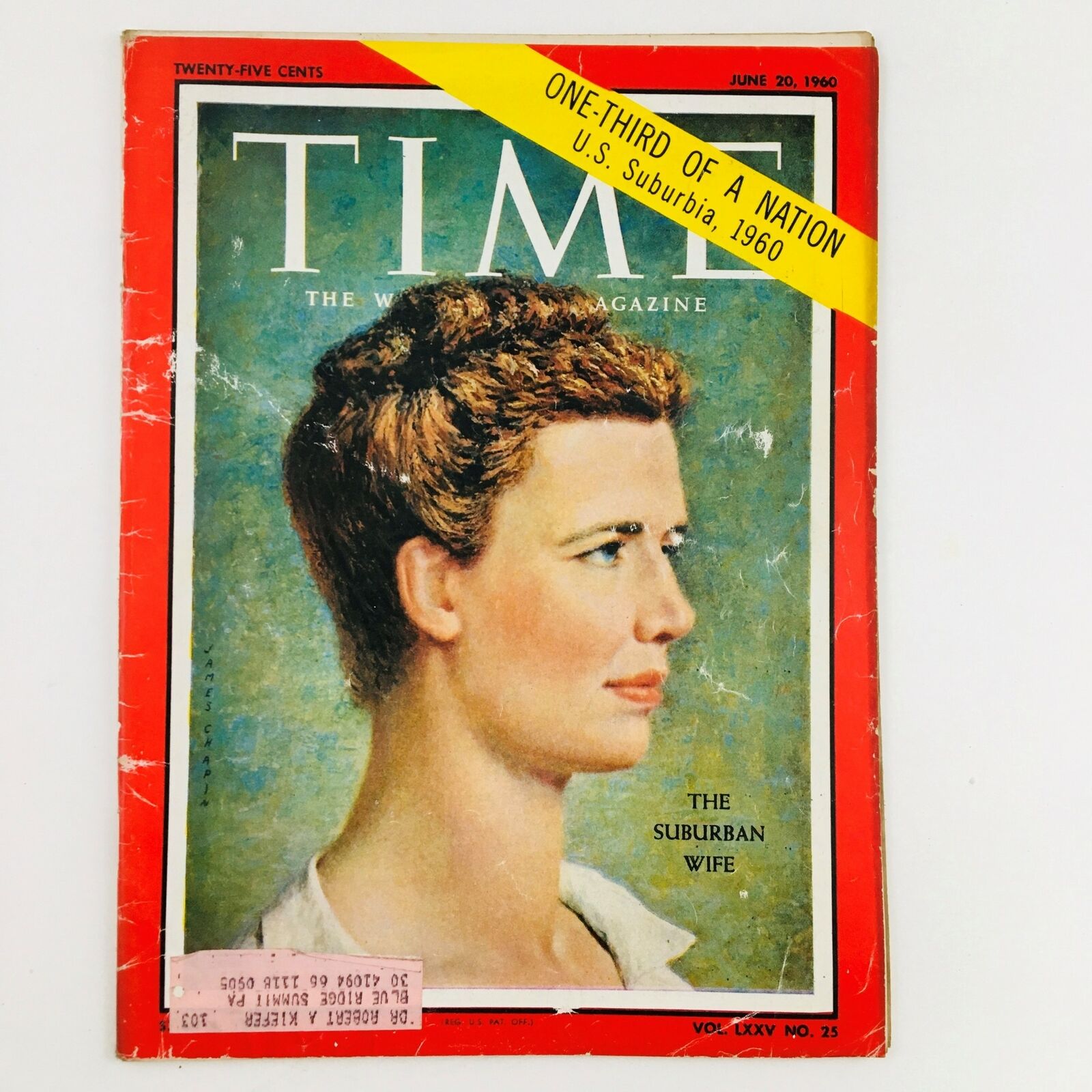 VTG Time Magazine June 20 1960 Vol. 75 No. 25 The Suburban Wife, U.S. Suburbia