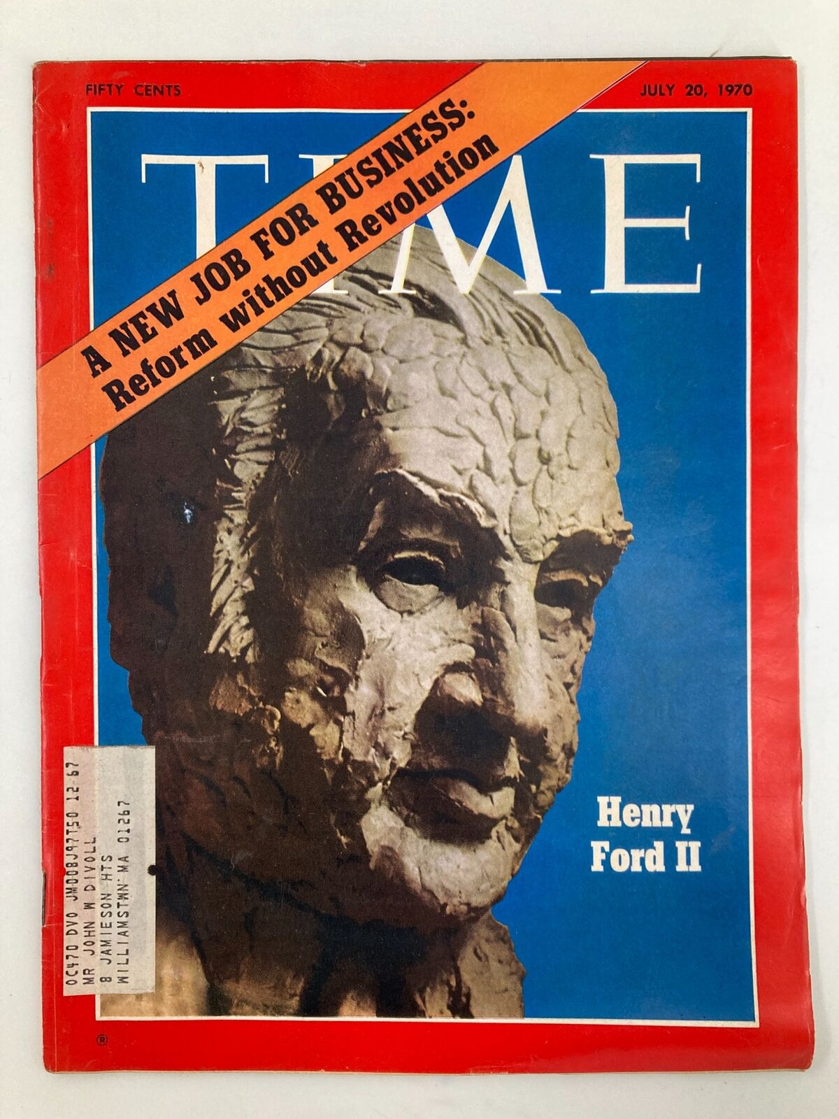 VTG Time Magazine July 20 1970 Henry Ford II & Reform without Revolution