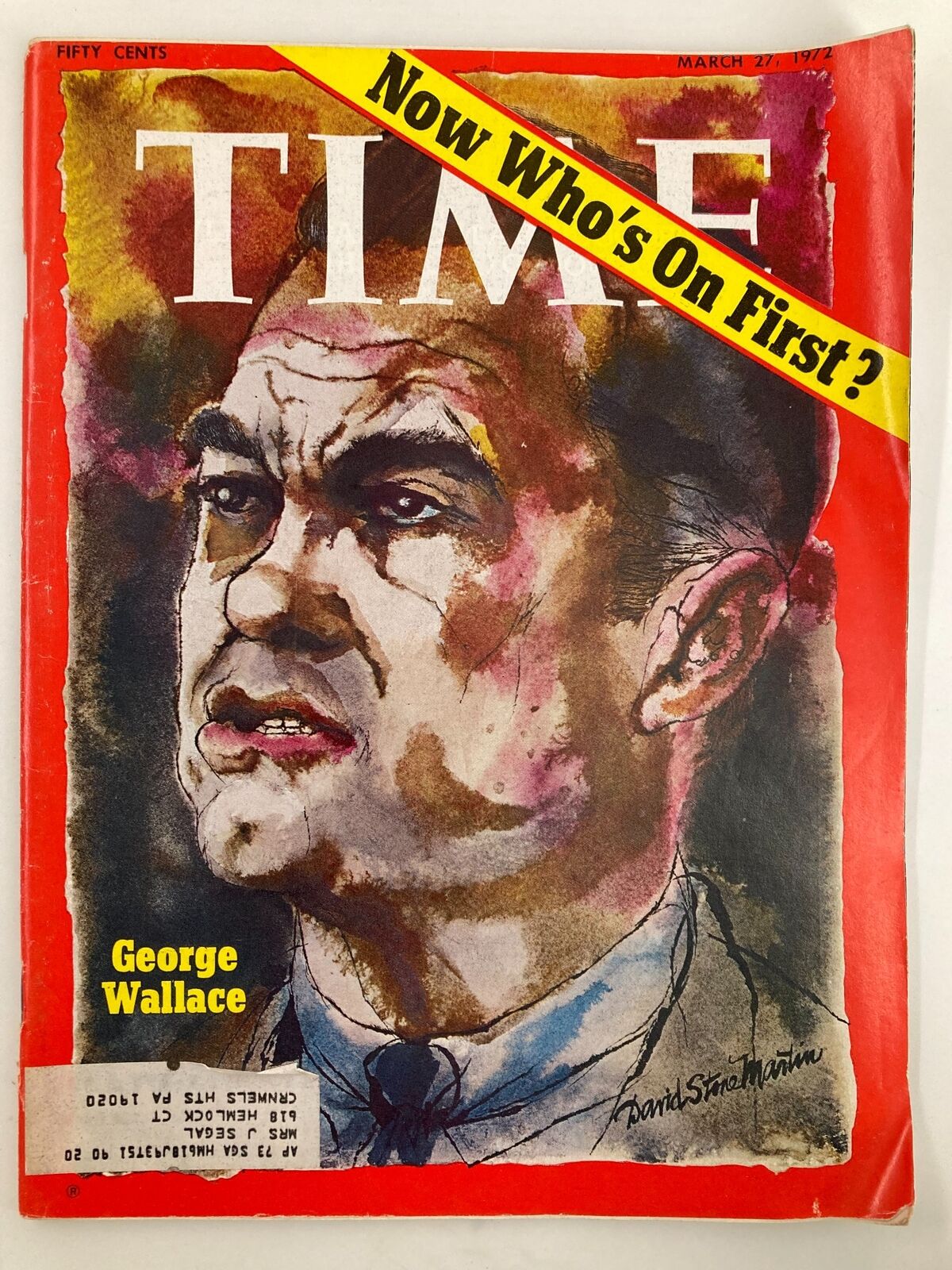 VTG Time Magazine March 27 1972 George Wallace, Now Who's On First?