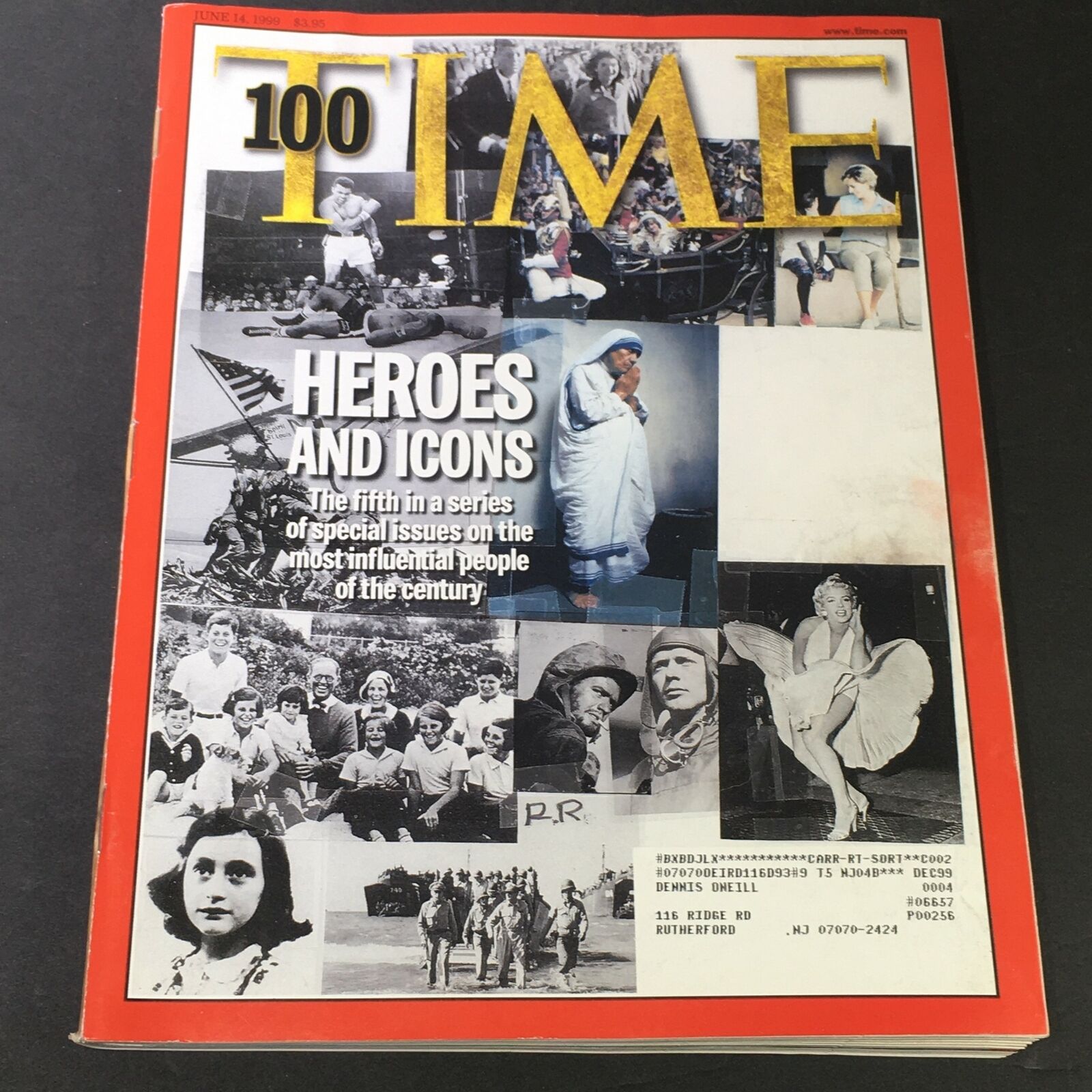 VTG Time Magazine June 14 1999 - 100 Heroes & Icons Feat. Marilyn Monroe