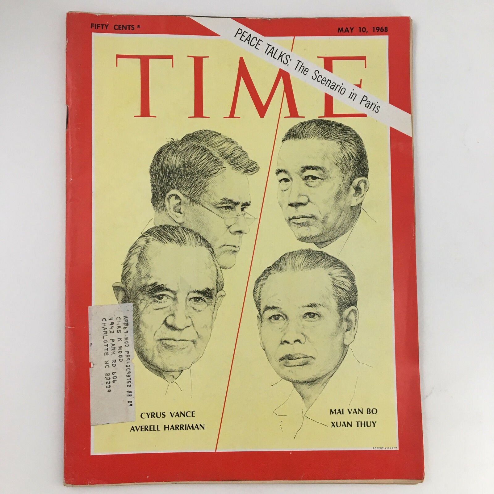 Time Magazine May 10 1968 Vol. 91 No. 19 Vance, Harriman, Thuy & Mai Van Bo