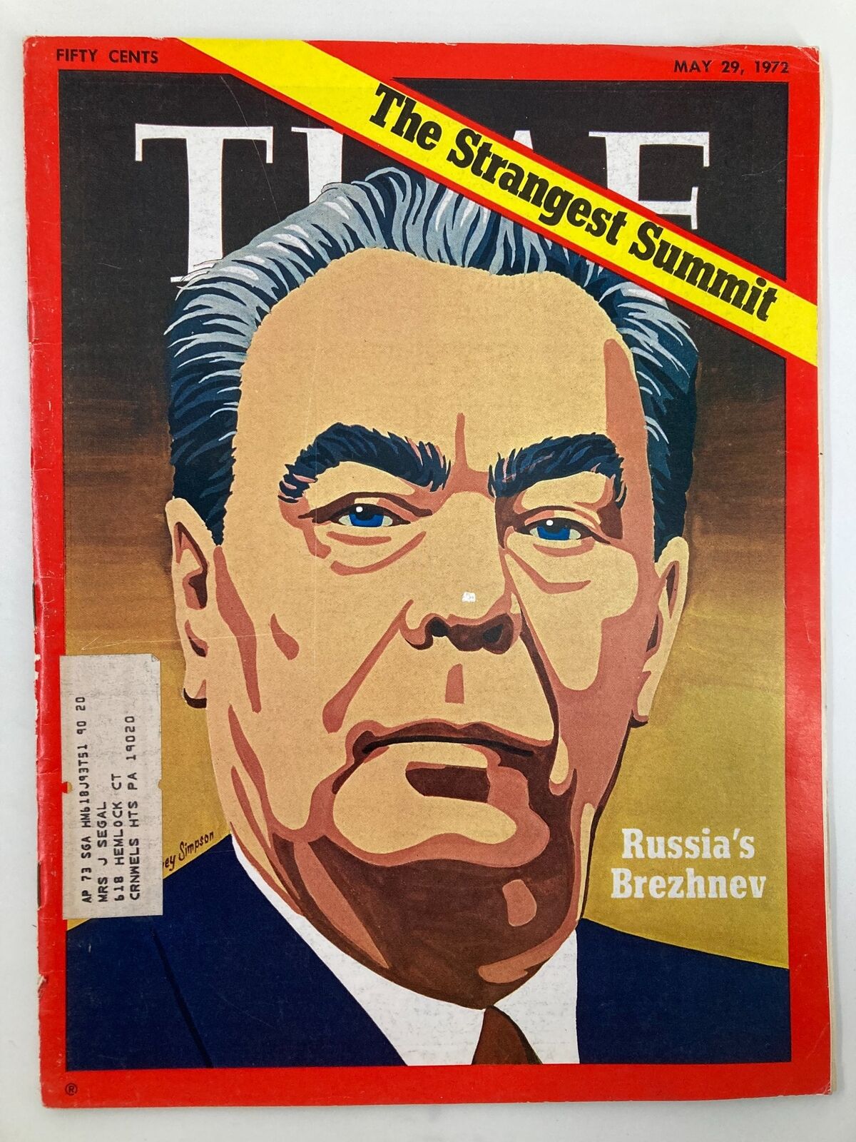 VTG Time Magazine May 29 1972 Russia's Leonid Brezhnev The Strangest Summit