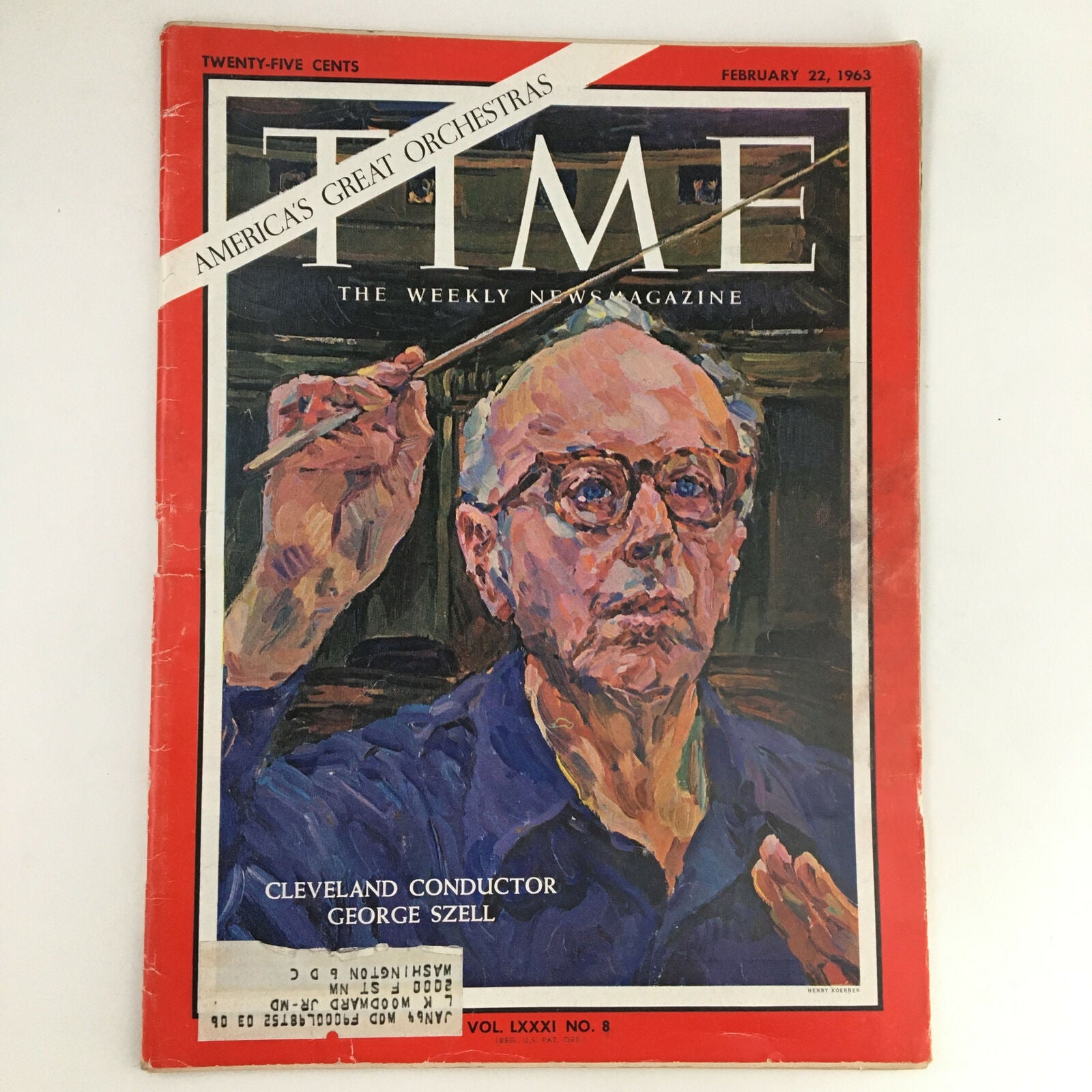 Time Magazine February 22 1963 Vol. 81 No. 8 Cleveland Conductor George Szell