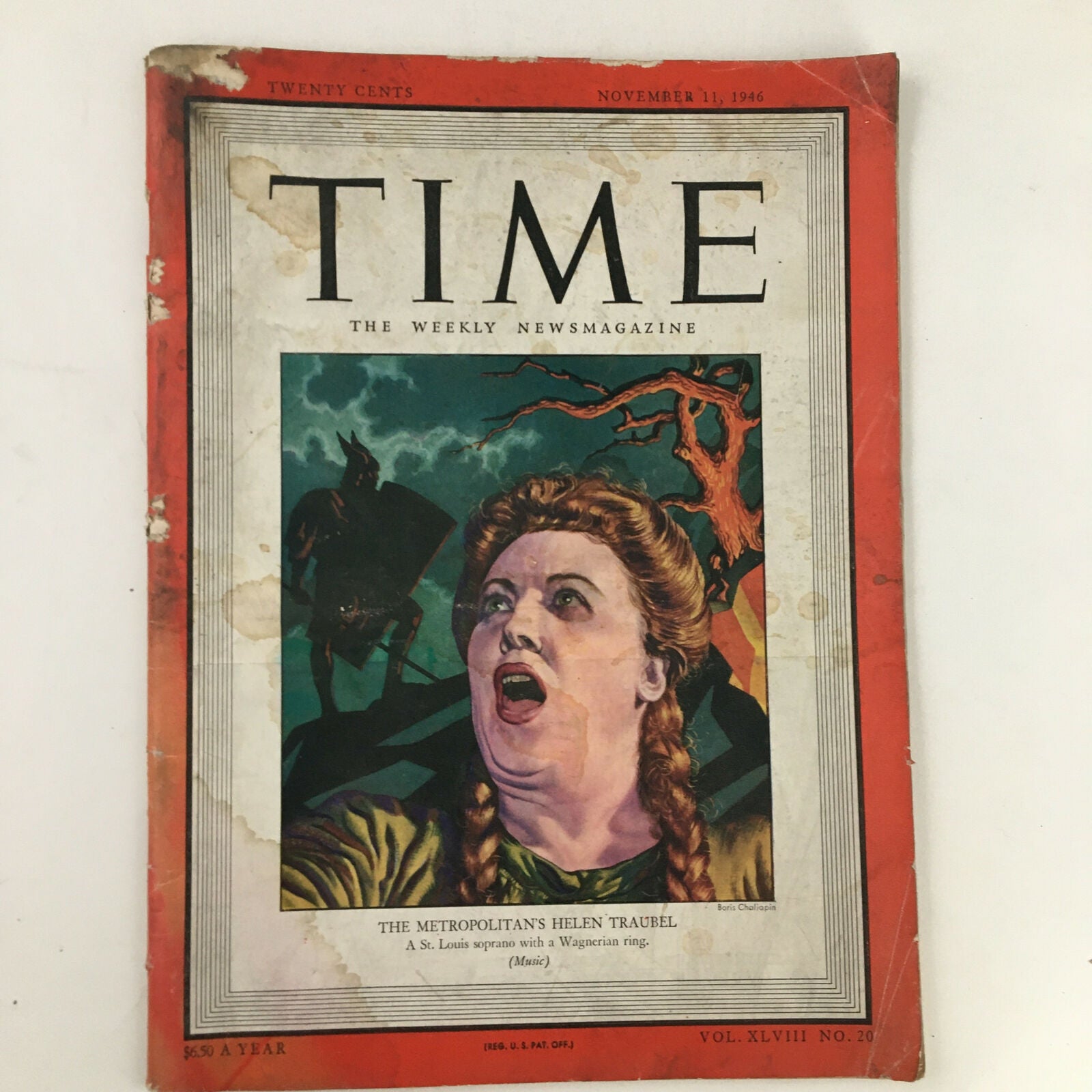 Time Magazine November 11 1946 Vol. 48 No. 20 The Metropolitan's Helen Traubel