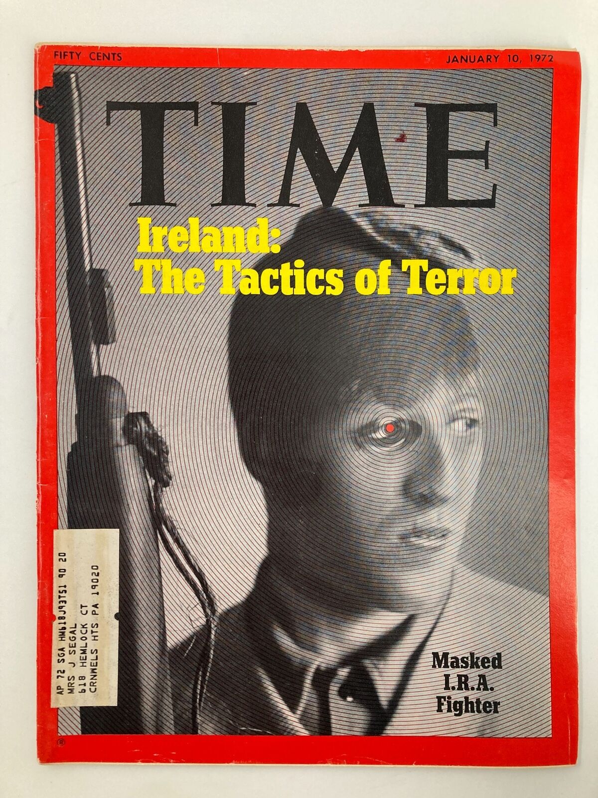 VTG Time Magazine January 10 1972 Masked IRA Fighter Ireland Tactics of Terror