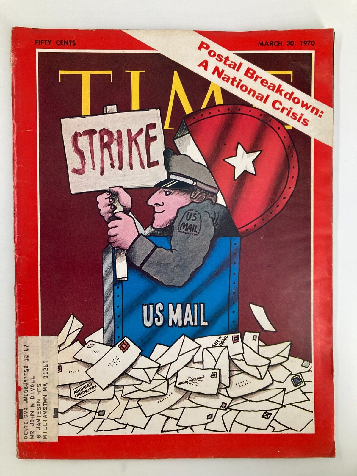 VTG Time Magazine March 30 1970 Postal Breakdown A National Crisis