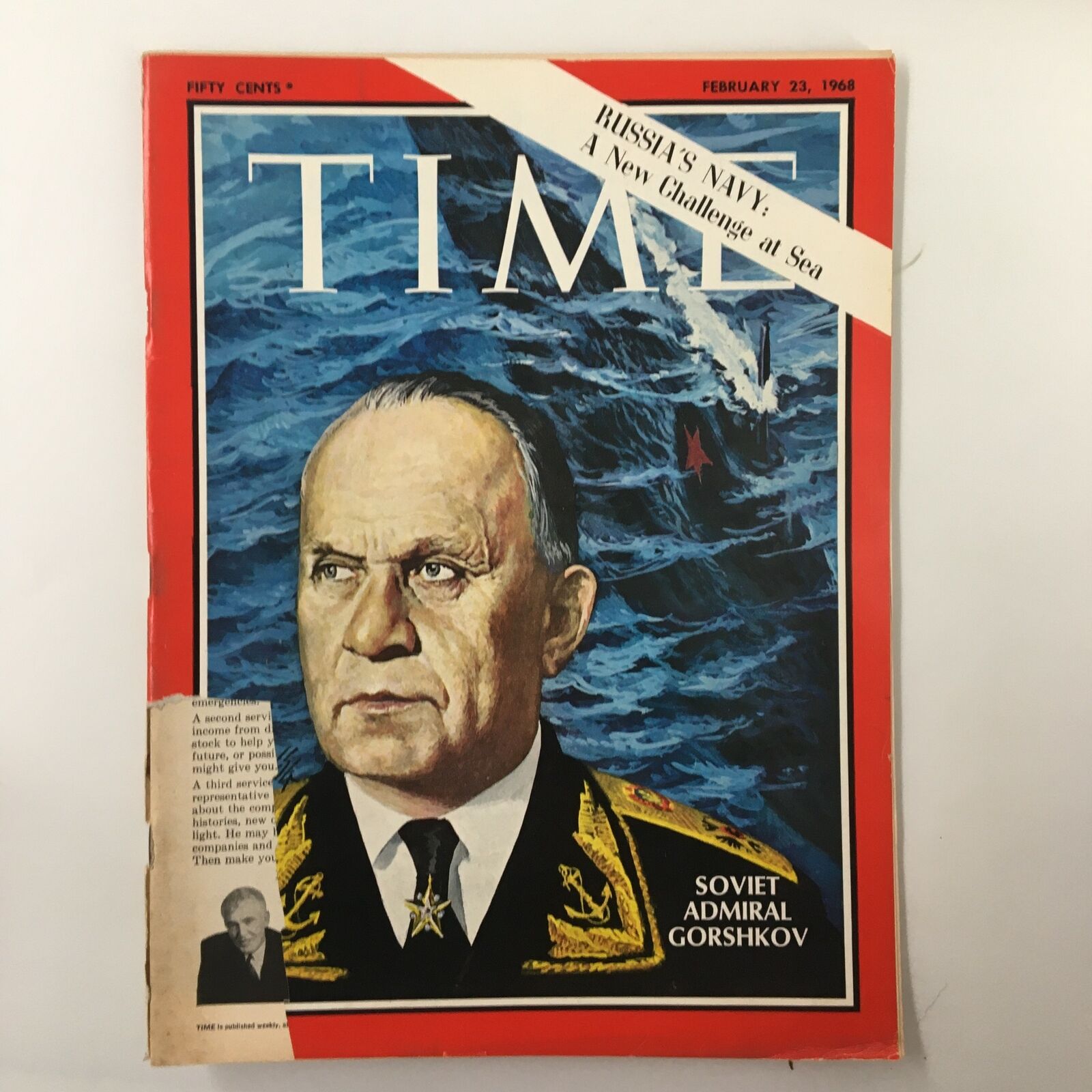 VTG Time Magazine February 23 1968 Soviet Admiral Gorshkov Russia's Navy