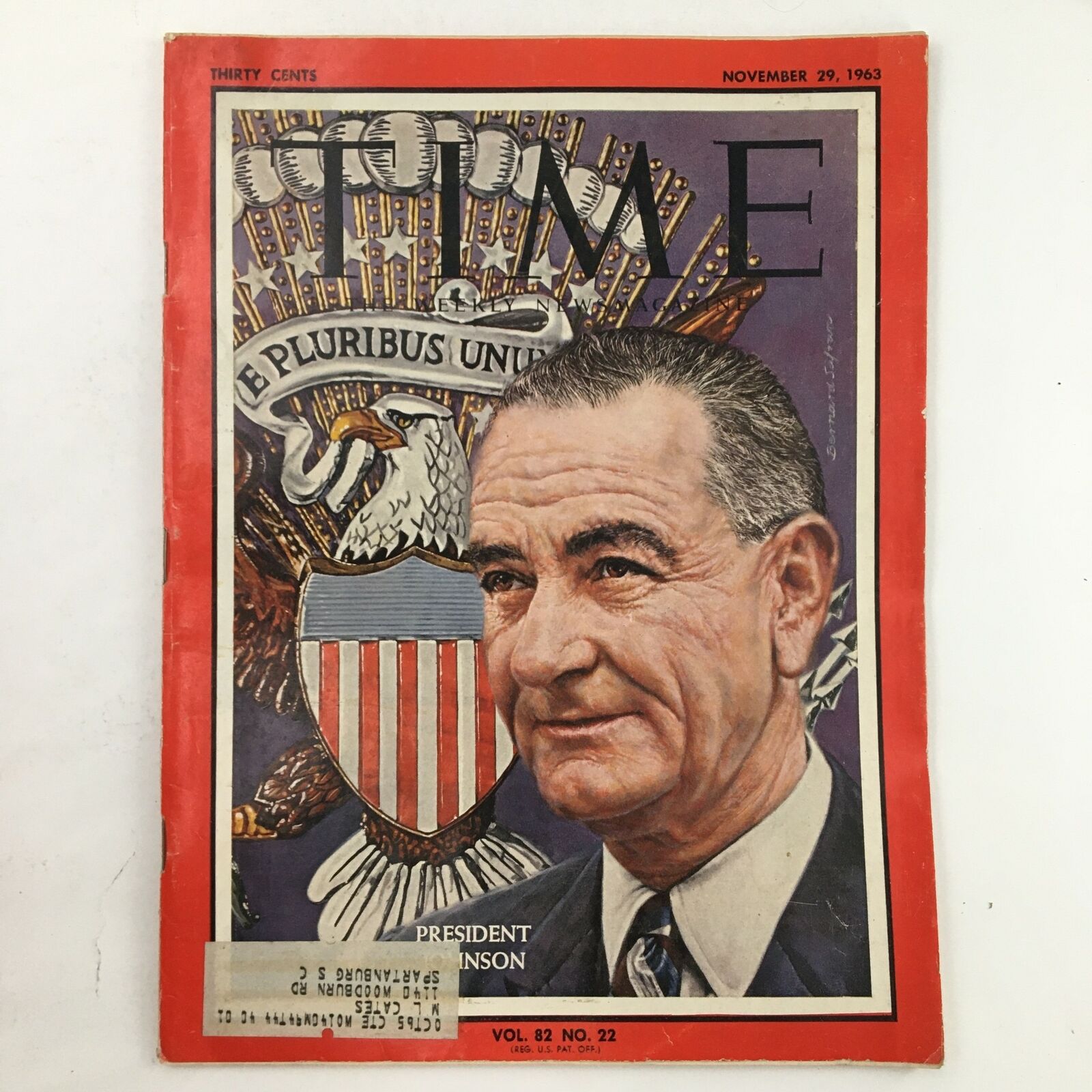 Time Magazine November 29 1963 Vol. 82 No. 22 President Lyndon B. Johnson