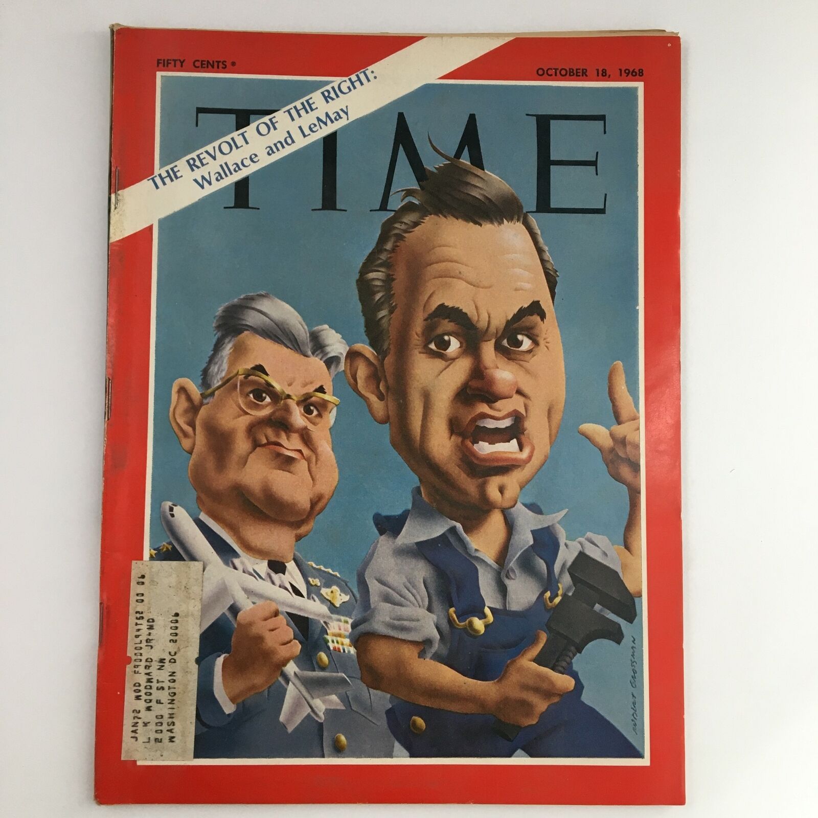 Time Magazine October 18 1968 Vol. 92 No. 16 George Wallace and Wallace LeMay